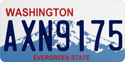 WA license plate AXN9175