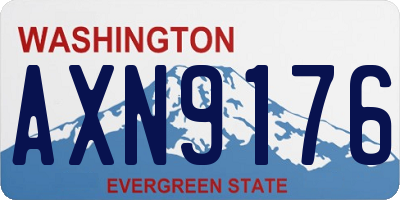 WA license plate AXN9176