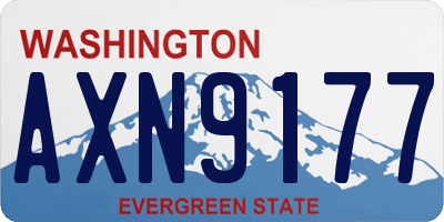 WA license plate AXN9177