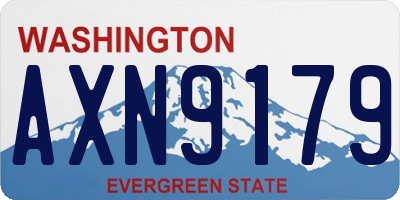 WA license plate AXN9179