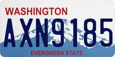 WA license plate AXN9185
