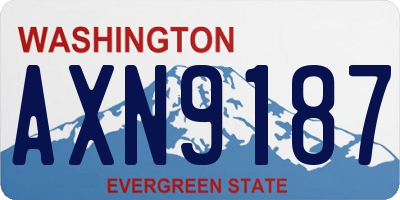 WA license plate AXN9187