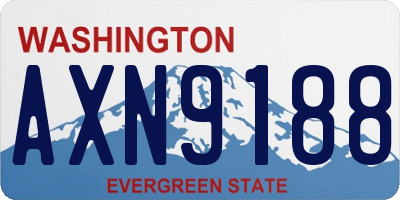 WA license plate AXN9188