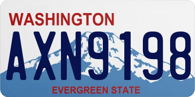 WA license plate AXN9198