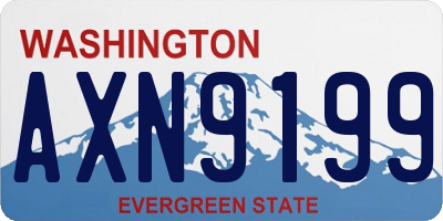 WA license plate AXN9199