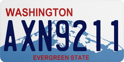 WA license plate AXN9211