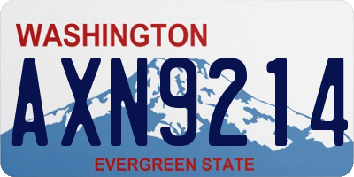 WA license plate AXN9214