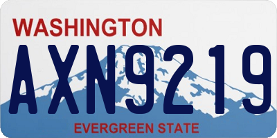 WA license plate AXN9219