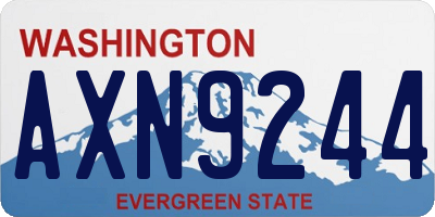 WA license plate AXN9244