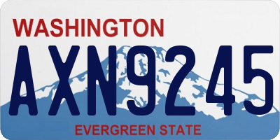 WA license plate AXN9245