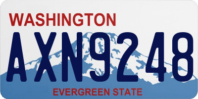WA license plate AXN9248