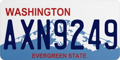 WA license plate AXN9249