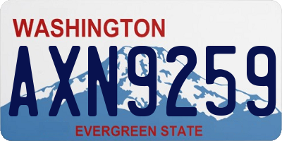 WA license plate AXN9259