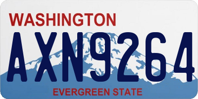 WA license plate AXN9264