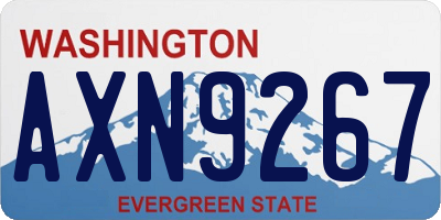 WA license plate AXN9267