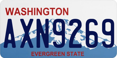 WA license plate AXN9269