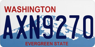 WA license plate AXN9270
