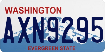 WA license plate AXN9295