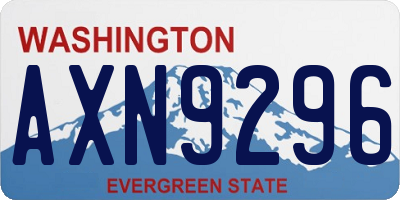 WA license plate AXN9296