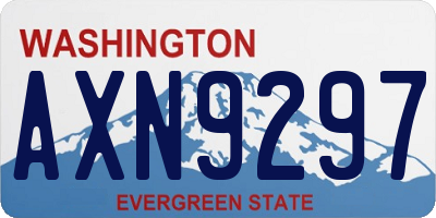 WA license plate AXN9297