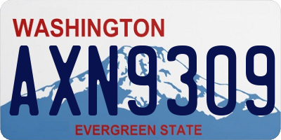 WA license plate AXN9309