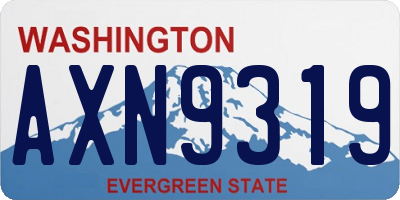 WA license plate AXN9319