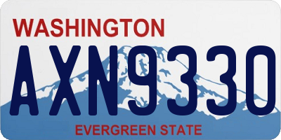WA license plate AXN9330