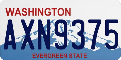 WA license plate AXN9375