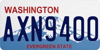 WA license plate AXN9400