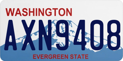 WA license plate AXN9408