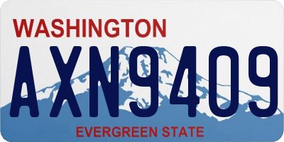 WA license plate AXN9409