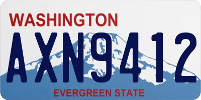WA license plate AXN9412