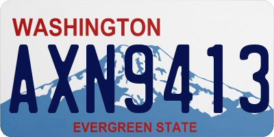 WA license plate AXN9413
