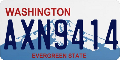 WA license plate AXN9414