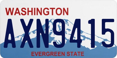 WA license plate AXN9415