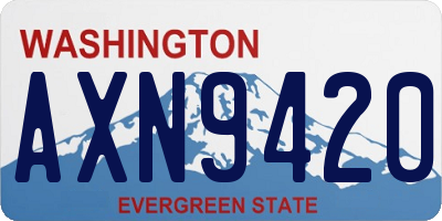 WA license plate AXN9420