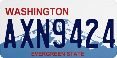 WA license plate AXN9424
