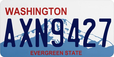 WA license plate AXN9427