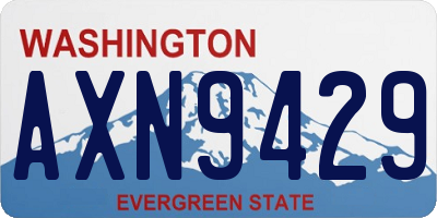 WA license plate AXN9429