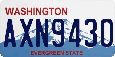 WA license plate AXN9430