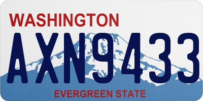 WA license plate AXN9433