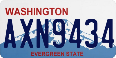 WA license plate AXN9434