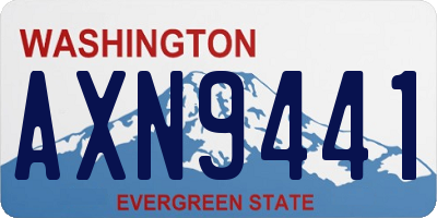 WA license plate AXN9441