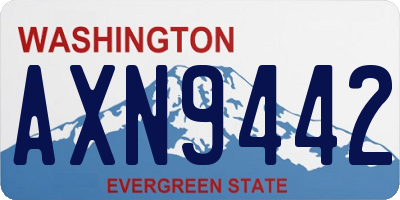 WA license plate AXN9442