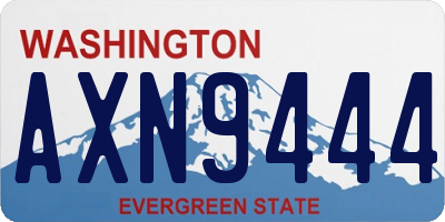 WA license plate AXN9444
