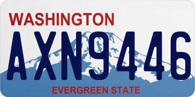 WA license plate AXN9446