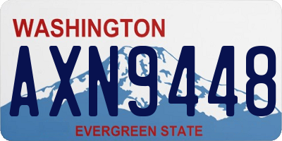 WA license plate AXN9448
