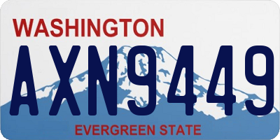 WA license plate AXN9449