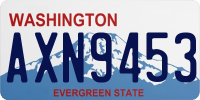 WA license plate AXN9453