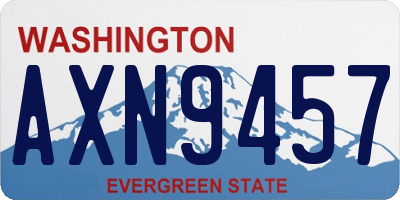 WA license plate AXN9457